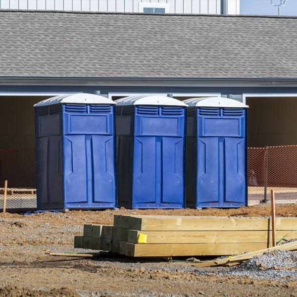 Heavy-duty construction site porta potty in Placentia, California